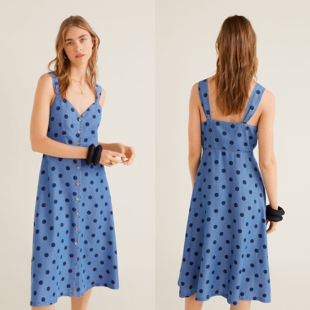 Mango Polkadot Summer Dress
